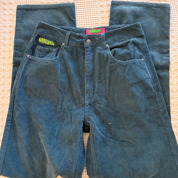Empyre Teal Corduroy Jeans Baggy size 6 - Picture 1 of 7